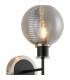 Plattsburgh Switched Wall Light E14 IP44 15cm Round Textured Smooth/Ribbed Shade Satin Nickel Smoke Plated/Satin Black-6