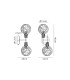 Plattsburgh Switched Wall Light 2 Light E14 IP44 15cm Round Crackled Glass Shade Brass Clear & Satin Black-2