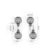 Plattsburgh Switched Wall Light Twin E14 IP44 15cm Round Textured Diamond Pattern Glass Shade Brass Clear & Satin Black-2