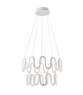 LED Ceiling Pendant Textured White & White Silicone - 1