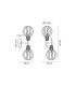 Plattsburgh Switched Wall Light 2 Light E14 IP44 15cm Round Segment Glass Shade Brass Clear & Satin Black-2