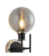 Plattsburgh Switched Wall Light 2x E14 IP44 15cm Round Textured Smooth/Ribbed Shade Satin Nickel Smoke Plated/Satin Black-5