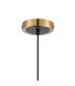 Plattsburgh 1.3m Pendant 1 Light E14 IP44 15cm Round Glass Shade Brass Amber Plated & Satin Black-6