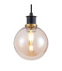 Plattsburgh 1.3m Pendant 1 Light E14 IP44 15cm Round Glass Shade Brass Amber Plated & Satin Black-7