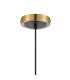 Plattsburgh 1.3m Pendant 1 Light E14 IP44 15cm Round Glass Shade Brass Clear & Satin Black-6