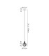 Plattsburgh 1.3m Pendant 1 Light E14 IP44 15cm Round Crackled Glass Shade Brass Clear & Satin Black-2