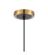 Plattsburgh 1.3m Pendant 1 Light E14 IP44 15cm Round Crackled Glass Shade Brass Clear & Satin Black-6