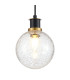Plattsburgh 1.3m Pendant 1 Light E14 IP44 15cm Round Crackled Glass Shade Brass Clear & Satin Black-7