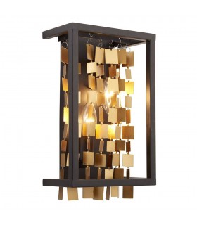 2 Light Wall Light Matt Black & Matt Gold, E14 - 1