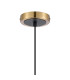 Plattsburgh 1.3m Pendant 1 Light E14 IP44 15cm Round Textured Crumple Glass Shade Brass Clear & Satin Black-6