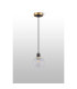Plattsburgh 1.3m Pendant 1 Light E14 IP44 15cm Round Textured Crumple Glass Shade Brass Clear & Satin Black-8
