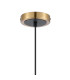 Plattsburgh 1.3m Pendant 1 Light E14 IP44 15cm Round Textured Diamond Pattern Glass Shade Brass Clear & Satin Black-6