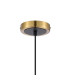 Plattsburgh 1.3m Pendant 1 Light E14 IP44 15cm Round Dimpled Glass Shade Brass Clear & Satin Black-6