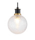 Plattsburgh 1.3m Pendant 1 Light E14 IP44 15cm Round Dimpled Glass Shade Brass Clear & Satin Black-7