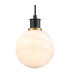 Plattsburgh 1.3m Pendant 1 Light E14 IP44 15cm Round White & Grey Marble Effect Glass Shade Brass & Satin Black Framework-7