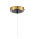 Plattsburgh 1.3m Pendant 1 Light E14 IP44 15cm Round Textured Melting Glass Shade Brass Clear & Satin Black-6