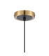 Plattsburgh 1.3m Pendant 1 Light E14 IP44 15cm Round Glass Shade Brass Opal & Satin Black-6