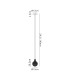 Plattsburgh 1.3m Pendant 1 Light E14 IP44 15cm Round Ribbed Glass Shade Brass Clear & Satin Black-2