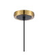 Plattsburgh 1.3m Pendant 1 Light E14 IP44 15cm Round Ribbed Glass Shade Brass Clear & Satin Black-6