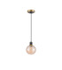 Plattsburgh 1.3m Pendant 1 Light E14 IP44 15cm Round Segment Glass Shade Brass Amber Plated & Satin Black-5