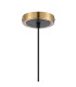 Plattsburgh 1.3m Pendant 1 Light E14 IP44 15cm Round Segment Glass Shade Brass Amber Plated & Satin Black-6