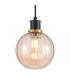 Plattsburgh 1.3m Pendant 1 Light E14 IP44 15cm Round Segment Glass Shade Brass Amber Plated & Satin Black-7