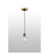 Plattsburgh 1.3m Pendant 1 Light E14 IP44 15cm Round Segment Glass Shade Brass Clear & Satin Black-3