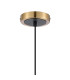 Plattsburgh 1.3m Pendant 1 Light E14 IP44 15cm Round Segment Glass Shade Brass Clear & Satin Black-6