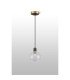 Plattsburgh 1.3m Pendant 1 Light E14 IP44 15cm Round Segment Glass Shade Brass Clear & Satin Black-8