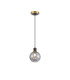 Plattsburgh 1.3m Pendant 1 Light E14 IP44 15cm Round Segment Glass Shade Brass Smoke Plated & Satin Black-4