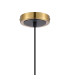 Plattsburgh 1.3m Pendant 1 Light E14 IP44 15cm Round Segment Glass Shade Brass Smoke Plated & Satin Black-6
