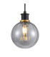 Plattsburgh 1.3m Pendant 1 Light E14 IP44 15cm Round Segment Glass Shade Brass Smoke Plated & Satin Black-7
