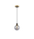 Plattsburgh 1.3m Pendant 1 Light E14 IP44 15cm Round Glass Shade Brass Smoke Plated & Satin Black-4