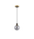 Plattsburgh 1.3m Pendant 1 Light E14 IP44 15cm Round Glass Shade Brass Smoke Plated & Satin Black-5