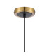 Plattsburgh 1.3m Pendant 1 Light E14 IP44 15cm Round Glass Shade Brass Smoke Plated & Satin Black-6
