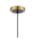 Plattsburgh 1.3m Pendant 1 Light E14 IP44 15cm Round Speckled Glass Shade Brass White & Satin Black-6