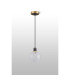 Plattsburgh 1.3m Pendant 1 Light E14 IP44 15cm Round Speckled Glass Shade Brass White & Satin Black-8