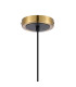 Plattsburgh 1.3m Pendant 1 Light E14 IP44 15cm Round Textured Smooth/Ribbed Glass Shade Brass Smoke Plated & Satin Black-7