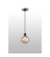 Plattsburgh 1.3m Pendant 1 Light E14 IP44 15cm Round Glass Shade Satin Nickel Amber Plated & Satin Black-3