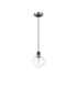 Plattsburgh 1.3m Pendant 1 Light E14 IP44 15cm Round Glass Shade Satin Nickel Clear & Satin Black-5