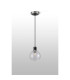 Plattsburgh 1.3m Pendant 1 Light E14 IP44 15cm Round Crackled Glass Shade Satin Nickel Clear & Satin Black-8