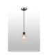 Plattsburgh 1.3m Pendant 1 Light E14 IP44 15cm Round Textured Crumple Glass Shade Satin Nickel Clear & Satin Black-3