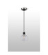 Plattsburgh 1.3m Pendant 1 Light E14 IP44 15cm Round Textured Crumple Glass Shade Satin Nickel Clear & Satin Black-8