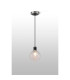 Plattsburgh 1.3m Pendant E14 IP44 15cm Round Textured Diamond Pattern Glass Shade Satin Nickel Clear & Satin Black-3