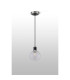 Plattsburgh 1.3m Pendant E14 IP44 15cm Round Textured Diamond Pattern Glass Shade Satin Nickel Clear & Satin Black-8