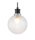 Plattsburgh 1.3m Pendant 1 Light E14 IP44 15cm Round Dimpled Glass Shade Satin Nickel Clear & Satin Black-7