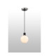 Plattsburgh 1.3m Pendant E14 IP44 15cm Round White & Grey Marble Effect Glass Shade Satin Nickel & Satin Black Framework-3