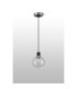 Plattsburgh 1.3m Pendant 1 Light E14 IP44 15cm Round Textured Melting Glass Shade Satin Nickel Clear & Satin Black-8