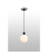 Plattsburgh 1.3m Pendant 1 Light E14 IP44 15cm Round Glass Shade Satin Nickel Opal & Satin Black-3