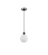 Plattsburgh 1.3m Pendant 1 Light E14 IP44 15cm Round Glass Shade Satin Nickel Opal & Satin Black-5